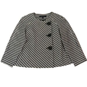 AK Anne Klein Jacket, Size 4, Black & White Houndstooth
